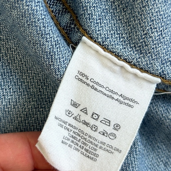 Free People Ramona Trucker Denim Jean Jacket M - Picture 15 of 16